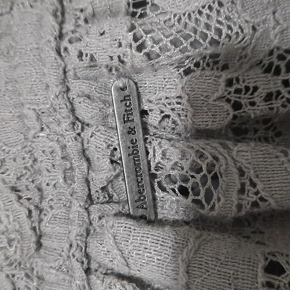 Gray Lace Overlay Skirt (XS) - Picture 3 of 6